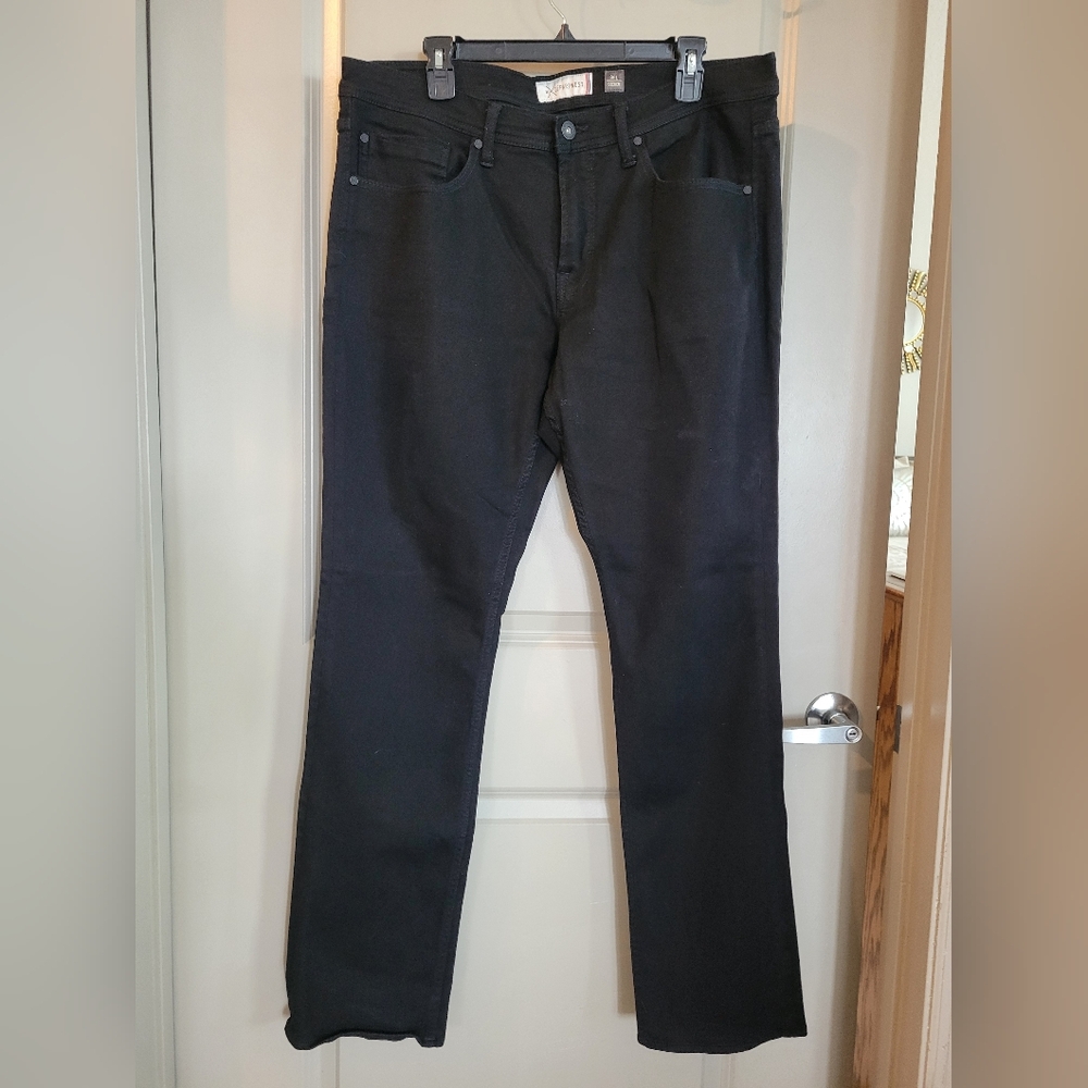 Depart West Buckle Black Straight Men's Jeans Exc 36 Long